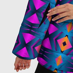 Куртка зимняя женская Неоновый объёмный узор, цвет: 3D-светло-серый — фото 2