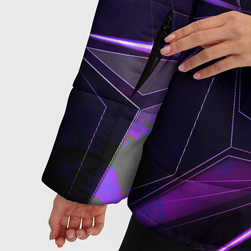 Женская зимняя куртка Фиолетовый хрусталь / 3D-Черный – фото 5