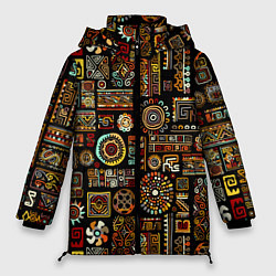 Женская зимняя куртка Африканский этнический орнамент