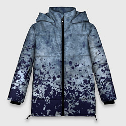 Куртка зимняя женская Абстракция - пятна чернил, цвет: 3D-черный