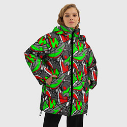 Куртка зимняя женская Разноцветные кеды, цвет: 3D-светло-серый — фото 2