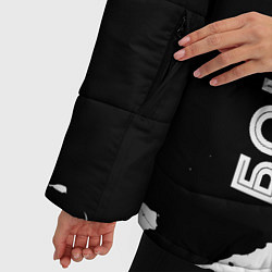 Куртка зимняя женская Боксер из России и герб РФ по-вертикали, цвет: 3D-черный — фото 2