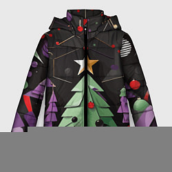 Куртка зимняя женская Оригамная елка, цвет: 3D-светло-серый