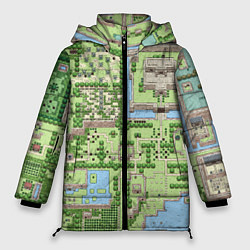 Куртка зимняя женская Zelda: карта, цвет: 3D-черный