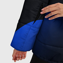 Куртка зимняя женская Герб РФ - глубокий синий, цвет: 3D-светло-серый — фото 2