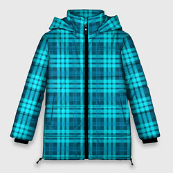 Женская зимняя куртка Шотландский неоновый голубой