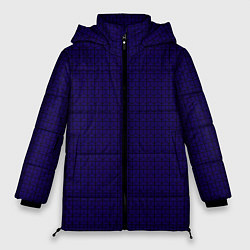 Куртка зимняя женская Геометричные полосы ультрамарин, цвет: 3D-черный