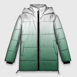 Куртка зимняя женская Туманный градиент бело-зелёный, цвет: 3D-черный