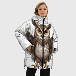 Куртка зимняя женская Совушка с крыльями, цвет: 3D-светло-серый — фото 2