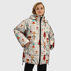 Куртка зимняя женская Елочный узор, цвет: 3D-черный — фото 2