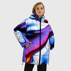 Куртка зимняя женская Яркая цветная волна, цвет: 3D-светло-серый — фото 2