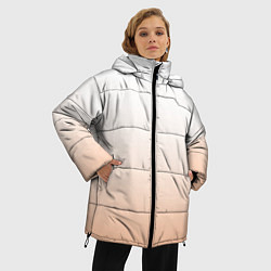 Куртка зимняя женская Персиково-белый градиент, цвет: 3D-красный — фото 2