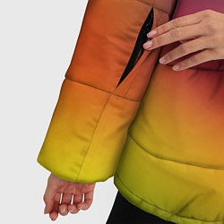 Куртка зимняя женская Цвета радуги радужный фон, цвет: 3D-черный — фото 2