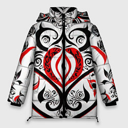 Куртка зимняя женская Цветные узоры, цвет: 3D-черный