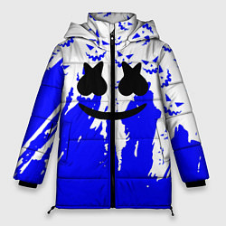 Куртка зимняя женская Marshmello dj blue pattern music band, цвет: 3D-светло-серый