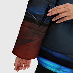 Куртка зимняя женская Прозрачные абстрактные плиты, цвет: 3D-светло-серый — фото 2