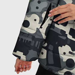 Куртка зимняя женская Counter Strike go - pattern, цвет: 3D-черный — фото 2