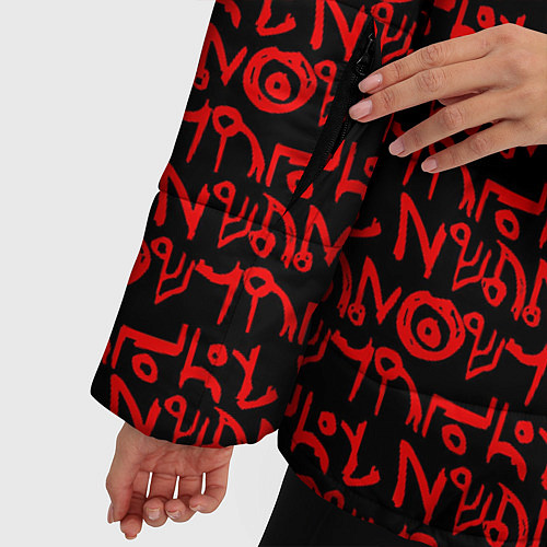 Женская зимняя куртка Dead Space символы обелиска / 3D-Черный – фото 5