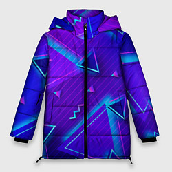Куртка зимняя женская Neon Pattern colored, цвет: 3D-черный