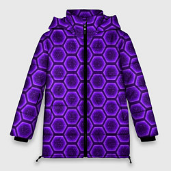 Куртка зимняя женская Энергетический щит - фиолетовый, цвет: 3D-светло-серый