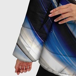 Куртка зимняя женская Изогнутая абстракция, цвет: 3D-светло-серый — фото 2