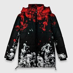 Куртка зимняя женская Краски абстракция, цвет: 3D-черный