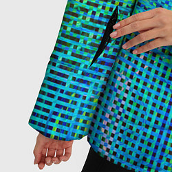 Куртка зимняя женская Синусоидные волны из квадратиков, цвет: 3D-светло-серый — фото 2