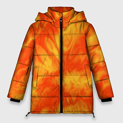 Куртка зимняя женская Солнечный огонь абстракция, цвет: 3D-светло-серый