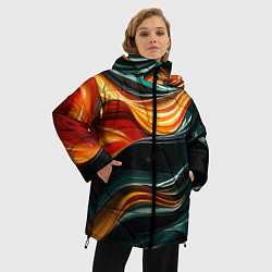Куртка зимняя женская Вязкая объемная текстура, цвет: 3D-светло-серый — фото 2