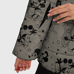 Куртка зимняя женская Микки Маус матрос - паттерн, цвет: 3D-светло-серый — фото 2