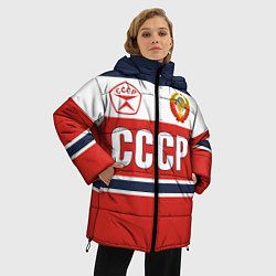 Куртка зимняя женская Союз Советских Социалистических Республик - СССР, цвет: 3D-черный — фото 2