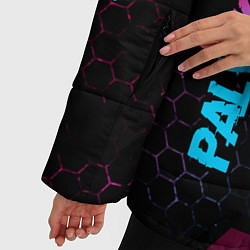 Куртка зимняя женская Palworld - neon gradient вертикально, цвет: 3D-черный — фото 2