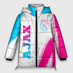 Куртка зимняя женская Ajax neon gradient style вертикально, цвет: 3D-черный