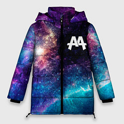 Куртка зимняя женская Asking Alexandria space rock, цвет: 3D-черный