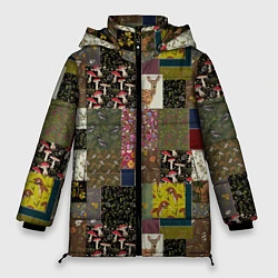 Куртка зимняя женская Пэчворк лесной, цвет: 3D-светло-серый