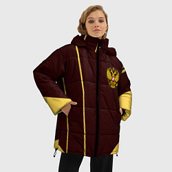 Куртка зимняя женская Россия спорт стиль ссср, цвет: 3D-красный — фото 2