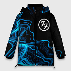 Куртка зимняя женская Foo Fighters sound wave, цвет: 3D-черный
