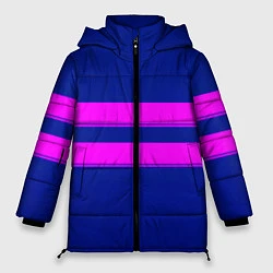 Куртка зимняя женская Фриск frisk Undertale полосы, цвет: 3D-красный