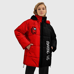 Куртка зимняя женская Among us mobile game, цвет: 3D-светло-серый — фото 2