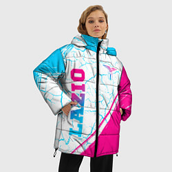 Куртка зимняя женская Lazio neon gradient style вертикально, цвет: 3D-черный — фото 2