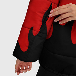 Куртка зимняя женская NBA огонь спорт текстура, цвет: 3D-черный — фото 2