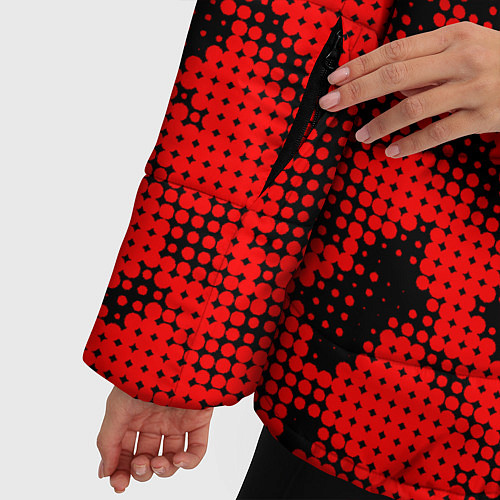 Женская зимняя куртка PSG sport grunge / 3D-Красный – фото 5