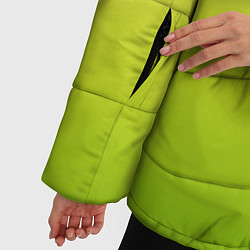 Куртка зимняя женская Градиент лимонный жёлто-салатовый, цвет: 3D-черный — фото 2