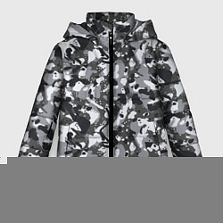 Куртка зимняя женская Пиксельный камуфляж серого цвета, цвет: 3D-красный