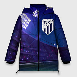 Куртка зимняя женская Atletico Madrid ночное поле, цвет: 3D-черный