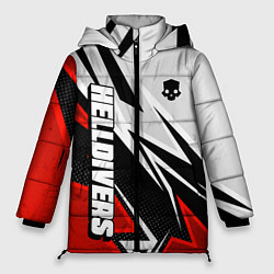 Куртка зимняя женская Helldivers 2: White x Red, цвет: 3D-светло-серый