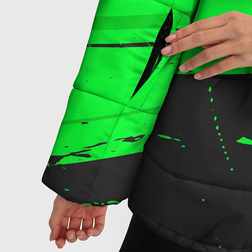 Женская зимняя куртка AC Milan sport green / 3D-Черный – фото 5