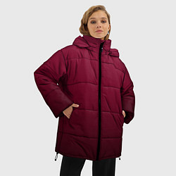 Куртка зимняя женская Градиент тёмный вишнёвый, цвет: 3D-черный — фото 2