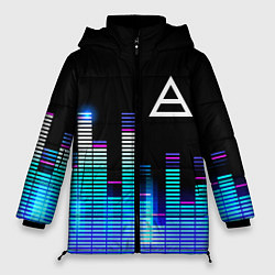 Куртка зимняя женская Thirty Seconds to Mars эквалайзер, цвет: 3D-черный