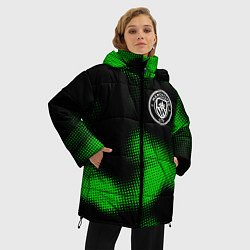 Куртка зимняя женская Manchester City sport halftone, цвет: 3D-черный — фото 2